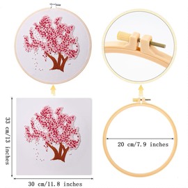 Traziewell Embroidery Kit for Beginner Cross Stitch Kits for Beginners Flowers Embroidery Kit for Starter Hobbies and Crafts Kits for Adults 1115