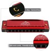 EastRock Harmonica C-major Harmonica with Box 10-hole harmonica for student,