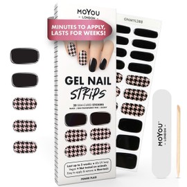 MOYOU London Semi Cured Gel Nail Strips - 20 Pcs. Nail Wraps for Salon-Quality Manicure - Works with Any UV Lamp - Easy to Apply, Trim, & Remove Gel Stickers