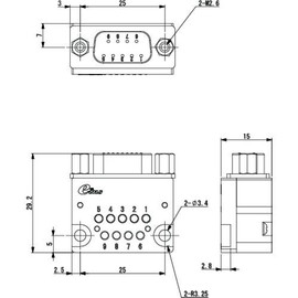 Einz D-SUB & Probe Connector Robo Side OXDPS09A