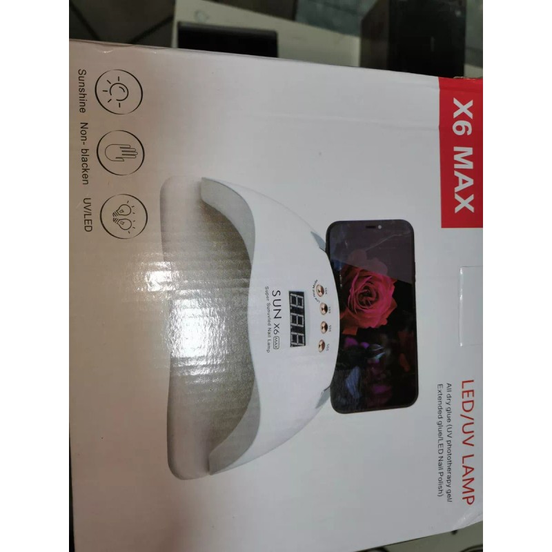 X6 max Lampara Uñas Uv Automática Con Niveles.