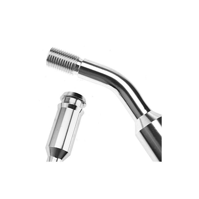 Create idea Car Silver Curved Gear Knob Extension Gear Lever