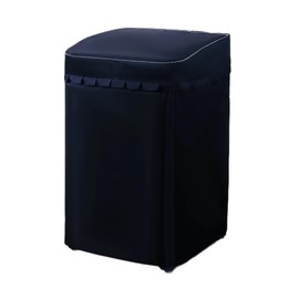 Washing Machine Cover, Durable, Outdoor, Waterproof, Dustproof, UV and Overheat Protection, Three-sided Coverage, Black, S (20.5 x 21.3 x 34.6 in (52 x 54 x 88 cm), For 9.9–13.2 lbs (4.5–6 kg))