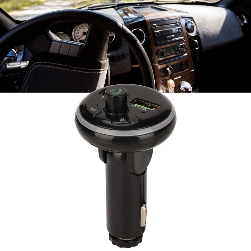 Car Blue Tooth FM Transmitter USB Data Interface Dimensional Sound