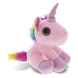 DolliBu Plush Pink Unicorn Stuffed Animal - Super Soft Plush Huggable Unicorn with Sparkle Eyes, Adorable Playtime Plush Toy, Cute Unicorn Cuddle Gift for Kids & Adults - 7 Inch
