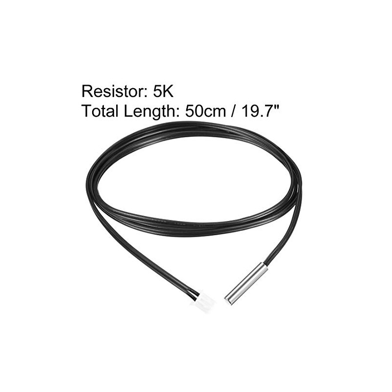 Sourcingmap 5K NTC Thermistor Probe 19.7 Inch Stainless Steel Sensitive