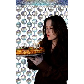 HSC Silver Backdrop Curtain, Foil Curtain, Shimmer Wall Backdrop, Prom Decorations 2025 Silver - Disco Globe, Plastic Foil Curtains for Birthdays, Weddings, Party Valentine’s Disco Decor - 1PC