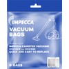 IMPECCA 2L Replacement Vacuum Bags Made to fit Impecca Canister