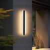 Daoseolo Outdoor Wall Light Fixture, 31.4inch Black Modern Linear Exterior