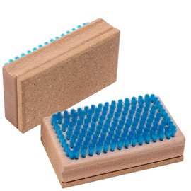 Shupakul 2 Pcs Nylon Cork Snowboard Brush, Double Sided Ski Snowboard Tuning Brush, Rectangular Ski Waxing Brush for Hand Operation Snowboard Polishing