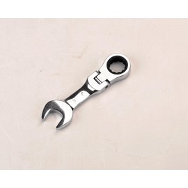 FLZOSPER 13mm Metric Flex-Head Stubby Box End Head Geared Wrench, 72-Tooth Ratcheting Combination Wrench Spanner
