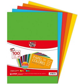FIXO Paper 650097. Pack of 100 Sheets of A4 80 g Assorted Colours (Pack of 500)