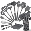 HOTEC 446°F Heat Resistant Silicone Kitchen Utensils, Cooking Utensil Set,