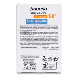Babaria - Serum Facial Sun Solar Ácido Hialurónico Fps 50+
