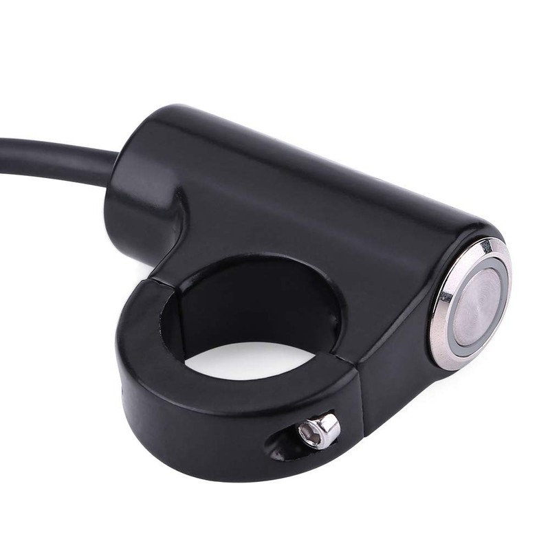 Horn Switch Button, EVGATSAUTO 7/8Inch 22mm Motorcycle Handlebar Switch, Weatherproof