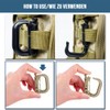 MUCHER Molle Carabiner Multi-Purpose D-Ring Plastic Buckle Carabiner Hook Tactical