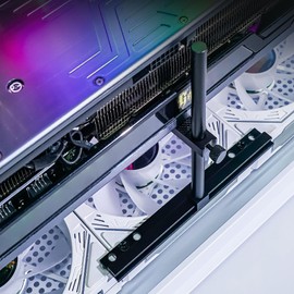 ECOPMAX Heavy Duty Adjustable Anti Sag GPU Support Bracket for RTX, AMD, ASUS, GIGABYTE , Aluminum Graphics Card Support , GPU Stand for Fan 129mm (Black B)