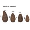 Stanbroil Set of 4 Gas Logs Decorative Ceramic Pine Cones