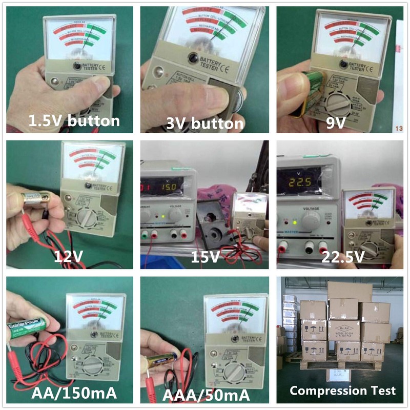 Battery Tester with Meter Electric Voltage Tester for AA AAA
