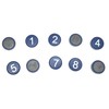 XMHF Number Magnetic Sticker Round Numbers Magnets With 0-9 Painted