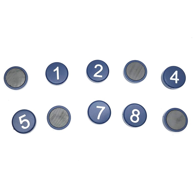XMHF Number Magnetic Sticker Round Numbers Magnets With 0-9 Painted