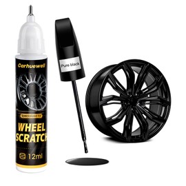 Gloss Black Rim Touch Up Paint, Car Wheel Scratch Repair Paint Pen Curb Rash Scuff Fix Accurate Color Easy to Use(Gloss Black)