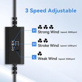 ELUTENG 40mm Mini USBC Fan Double Sided Metal Gril Small USB-C Cooling Fans