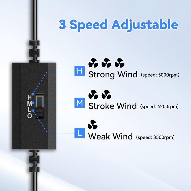 ELUTENG 40mm Mini USBC Fan Double Sided Metal Gril Small