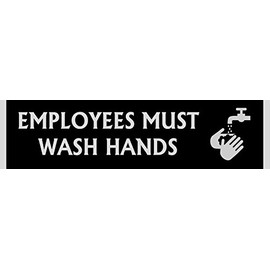 Set of 2 EMPLOYEES MUST WASH HANDS signs