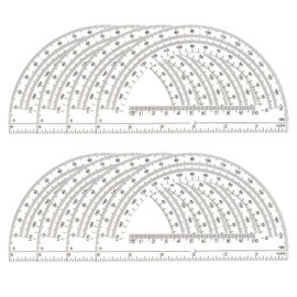 8 Pack Plastic Protractor,Math Protractors Clear 180 Degrees,Transparent Protractor for Geometry(6 Inch)