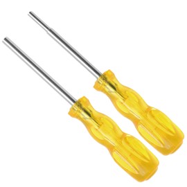 Jiozermi Gamebit Screwdriver Set 3.8mm & 4.5mm Security Screwdriver Bits for Opening NES, SNES, N64, GC, GB Consoles and Cartridages, Yellow