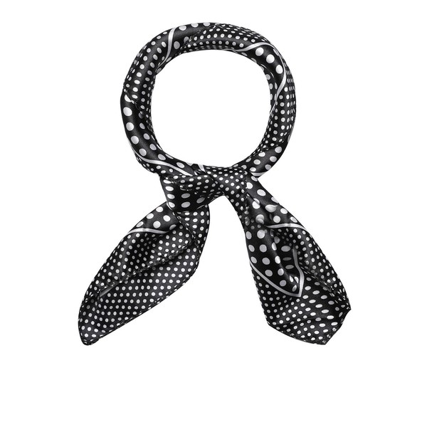 sourcing map Women's Floral Leopard Polka Dots Striped Print Square