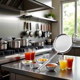 Stainless Steel Fine Mesh Strainer Spoon - Strainer Fine Mesh Skimmer | Beyond Draw Mesh Strainer, Cooking Food Strainer Ladle For Skimming Grease And Foam For Soybean Milk, Juices