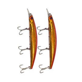 Tide Works TGK120-F TGK120-F 22g Long Lip Minnow Floating Sea Bass Flounder Blue Lures for Seabas Lures for Sea Bass Embankment Surf (#6P Orange)