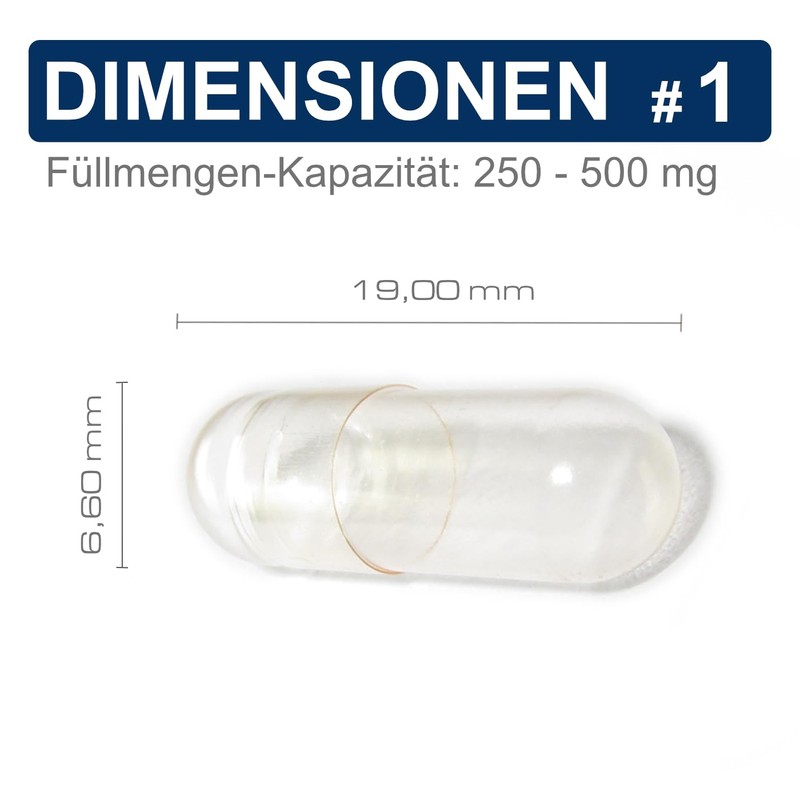 Empty Capsules Hard Gelatine HGK Size 1 Green (Tasteless) Empty