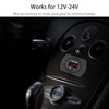 DC 12V 24V Car Voltmeter with LED Digital Display and