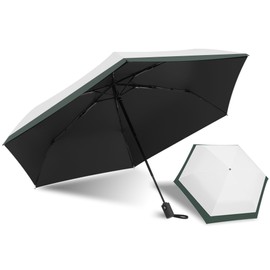 Akirari Parasol, Ultra Lightweight, 7.4 oz (210 g), UV Protection, 100% Full Light Blocking, Heat Blocking, One-Touch Automatic Opening/Closing Umbrella, Compact Folding Parasol, UV Protection