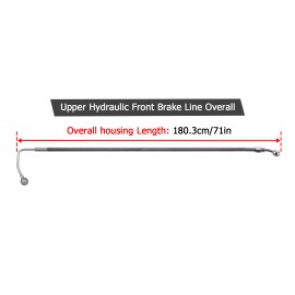 XR 71" Braided Upper Brake Line Kit for 16"-18" Bar Fit 08-13 Harley Touring w/ABS