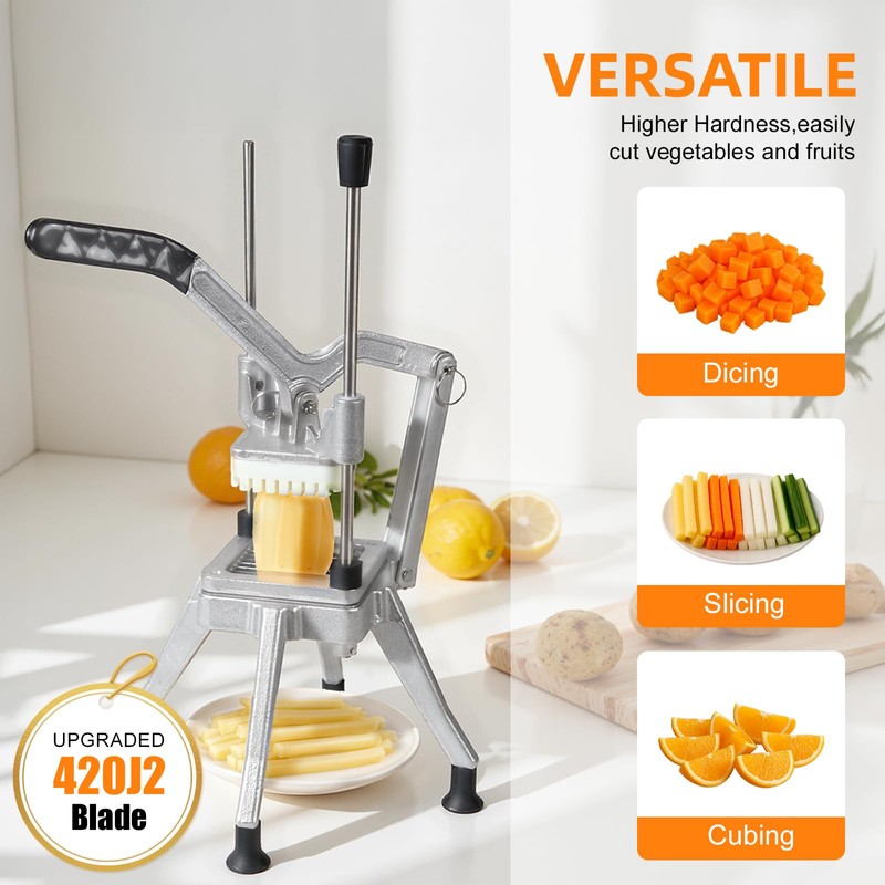 Commercial Vegetable Chopper, Heavy Duty Professional Fruit Dicer with 1/4"