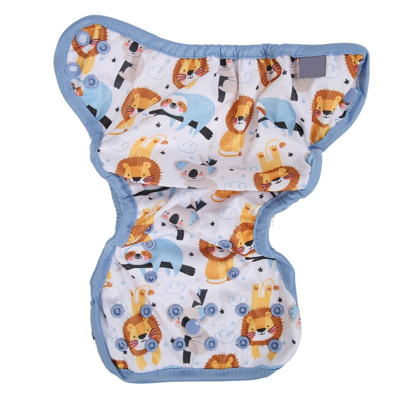 6pcs Baby Cloth Diaper Newborn Cute Pattern Waterproof Adjustable Breathable
