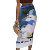 Avanova - Falda midi plisada de cintura alta para mujer,