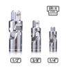 3PCS Universal Joint Socket Set, Chrome Vanadium Steel Swivel Socket
