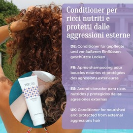 YVYLINE CURLY HAIR CONDITIONER - Shaping and Detangling Conditioner for Curly Hair - Care Step According to the Curly Girl Method - Super Hydrating Curly Hair Cream - 250 ml