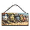 Wooden Beach Chalets Sign Plaque – Rustic Coastal Wall Décor