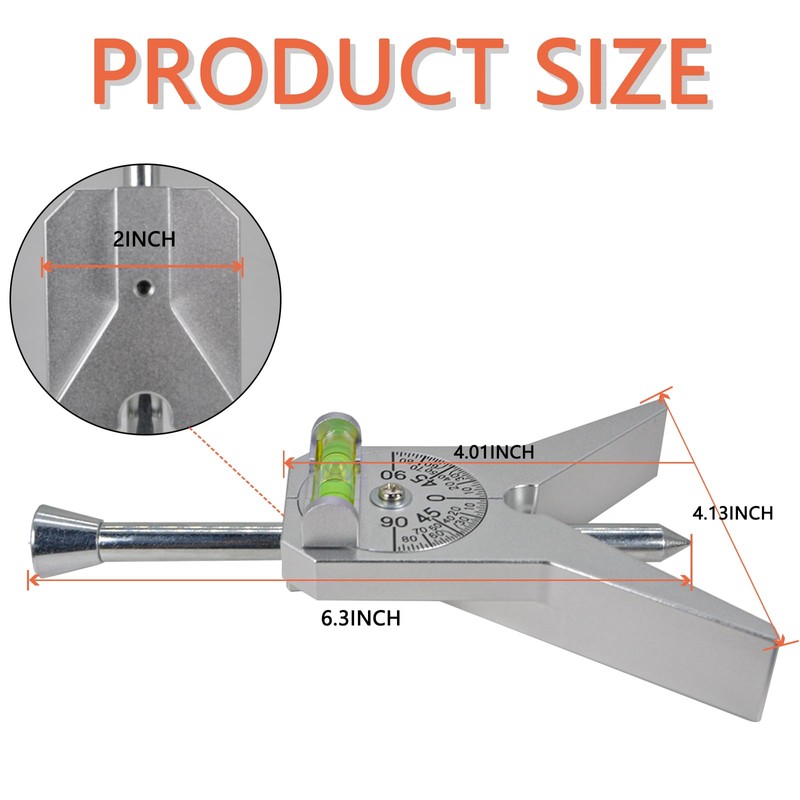Upgraded Pipe Center Finder, Measure Pipe Diameter, Pipefitter Tools With