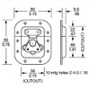Penn Elcom Genuine 3758 Zinc Recessed Butterfly Latch - Rack