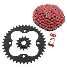 Red Non O-Ring Chain & Black Sprocket fits Honda 400EX TRX400EX 2005-2008 13/39 94L