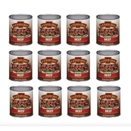 Keystone Meats All Natural Beef Fully Cooked 28oz No Preservatives Ready to Eat - Pack of 12