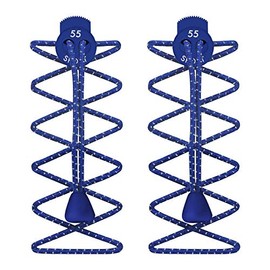 55 Sport Elastic Lock Shoelaces - Blue (3 Pack)