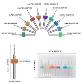 BLMHTWO 20 Pieces Hand Drill, 0.3mm-1.2mm Micro Drill Bit Set Pin Vise Hand Drill Tungsten Steel Tiny Precision Durable Mini Drill Set for Clay Craft DIY Jewelry Engraving